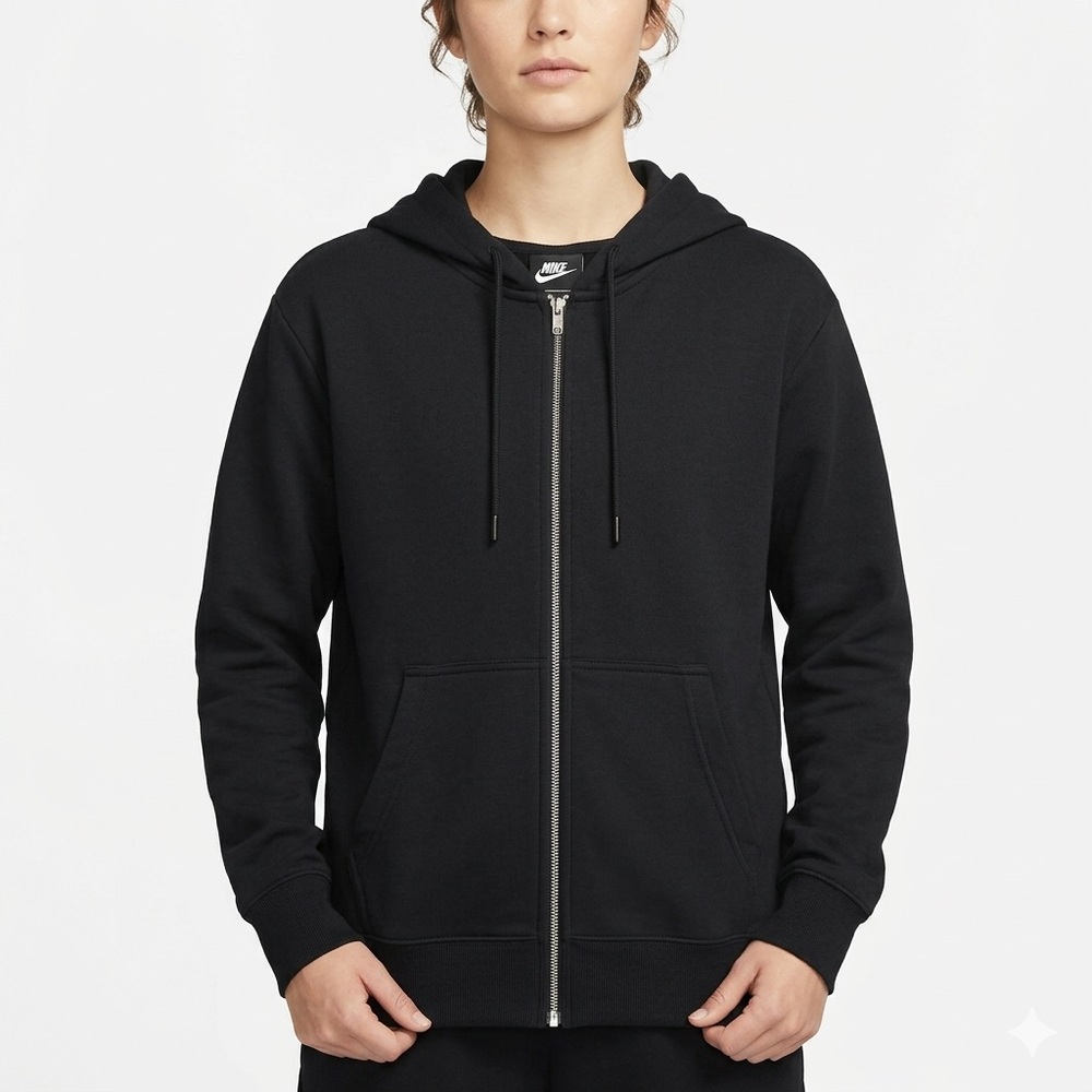 2/$30 - ASOS Black Full Zip Hoodie with Metal Zipper‎ Womens Large